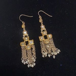 Gold Tone Chandelier Earrings